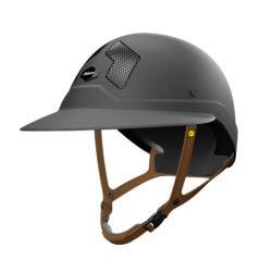 Casque Mips Flex-on Armet noir visière Angel Dark jugulaire marron