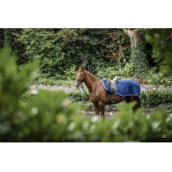 Couvre-reins Horseware Rambo polaire imperméable Marine / orage / gris argent Bleu marine
