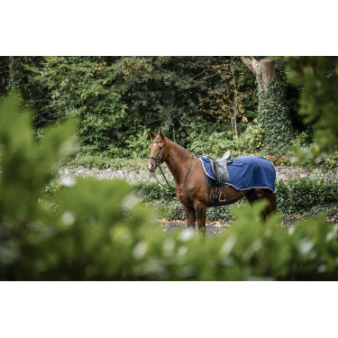 Couvre-reins Horseware Rambo polaire imperméable Marine / orage / gris argent Bleu marine