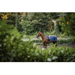 Couvre-reins Horseware Rambo polaire imperméable Marine / orage / gris argent Bleu marine