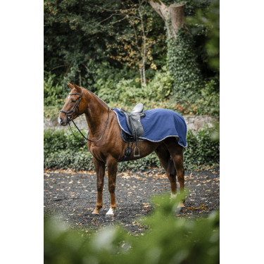 Couvre-reins Horseware Rambo polaire imperméable Marine / orage / gris argent Bleu marine