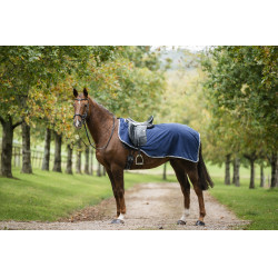 Couvre-reins Horseware Rambo polaire imperméable Marine / orage / gris argent Bleu marine