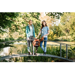 Pantalon Horseware Newmarket taille mi haute full seat Orage Bleu