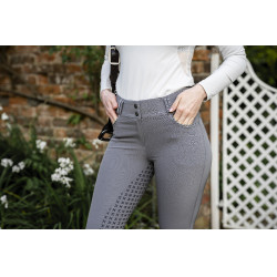 Pantalon Horseware Newmarket taille mi haute full seat Orage Bleu