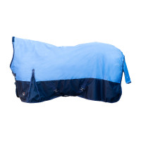Couverture highneck HKM Norwich 600D 100g Bleu foncé / bleu clair