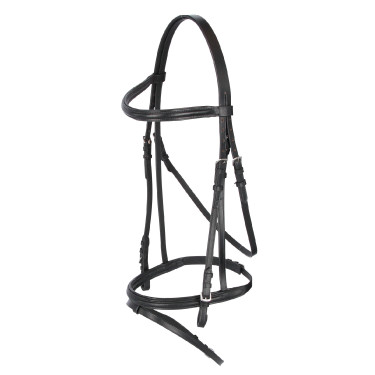 Bridon Cheval de Trait Cuir Noir
