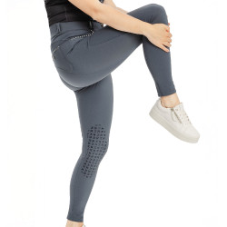Pantalon Horseware Newmarket taille mi haute grip genoux Orchidée indigo Violet