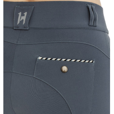 Pantalon Horseware Newmarket taille mi haute grip genoux Orchidée indigo Violet