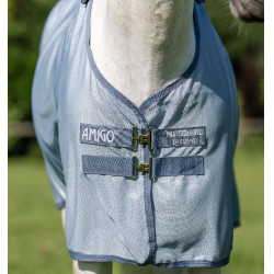 Chemise Anti-Mouches Pour Poney Amigo® Bug Rug Plus Bleu chiné / bleu / argent