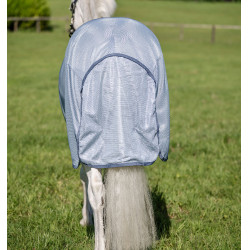Chemise Anti-Mouches Pour Poney Amigo® Bug Rug Plus Bleu chiné / bleu / argent