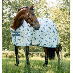 Chemise anti-mouches Horseware Amigo Bug Rug XL Plus Motif libellule / argent / bleu / sauge Motifs Chemise anti-mouches Horseware Amigo Bug Rug XL Plus Motif libellule / argent / bleu / sauge Motifs