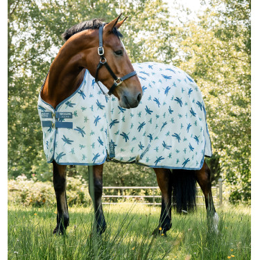 Chemise anti-mouches Horseware Amigo Bug Rug XL Plus Motif libellule / argent / bleu / sauge Motifs Chemise anti-mouches Horseware Amigo Bug Rug XL Plus Motif libellule / argent / bleu / sauge Motifs