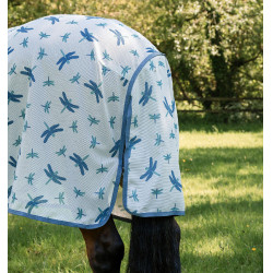 Chemise anti-mouches Horseware Amigo Bug Rug XL Plus Motif libellule / argent / bleu / sauge Motifs Chemise anti-mouches Horseware Amigo Bug Rug XL Plus Motif libellule / argent / bleu / sauge Motifs