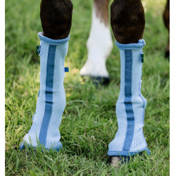 Guêtres anti-mouches Horseware par 2 Bleu chiné / bleu / argent