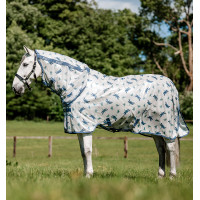 Couverture anti-mouches Horseware Amigo Integrated Argent / gris titanium / argent