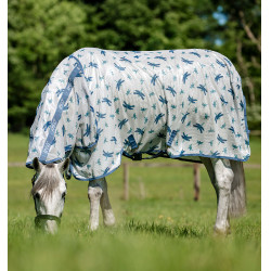 Couverture anti-mouches Horseware Amigo Integrated Motif libellule / argent / bleu / sauge Motifs Couverture anti-mouches Horseware Amigo Integrated Motif libellule / argent / bleu / sauge Motifs