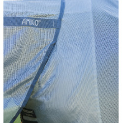 Couverture anti-mouches Horseware Amigo Integrated Bleu chiné / bleu / argent