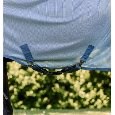 Couverture anti-mouches Horseware Amigo Integrated Bleu chiné / bleu / argent