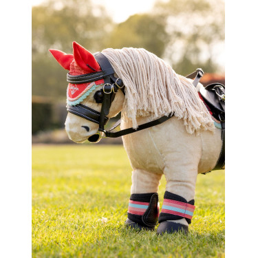 Bonnet anti-mouches pour jouet Mini Poney LeMieux Coral crush Orange Bonnet anti-mouches pour jouet Mini Poney LeMieux Coral crush Orange