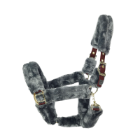 Licol en fourrure Bucas Sow-Line Bordeaux / noir
