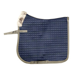 Tapis de selle Bucas Show-Line Dressage Marine / gris Bleu