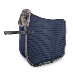 Tapis de selle Bucas Show-Line Dressage Marine / gris Bleu