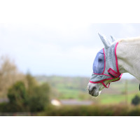 Masque anti-mouches Bucas Buzz-Off Deluxe avec oreilles Bleu blossom Masque anti-mouches Bucas Buzz-Off Deluxe avec oreilles Bleu blossom
