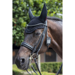 Porte-numéro rond LeMieux pour bridon Noir strass