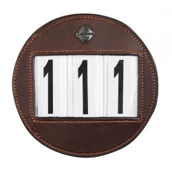 Porte-numéro rond LeMieux pour bridon Marron