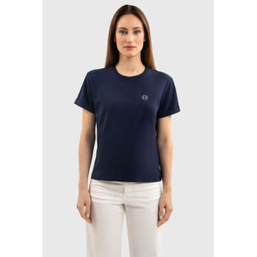 Tee-shirt Harcour Hydra manches courtes femme Marine Bleu marine