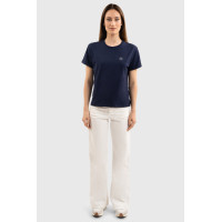 Tee-shirt Harcour Hydra manches courtes femme Marine Bleu marine
