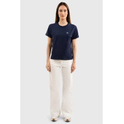 Tee-shirt Harcour Hydra manches courtes femme Marine Bleu marine