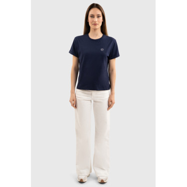 Tee-shirt Harcour Hydra manches courtes femme Marine Bleu marine