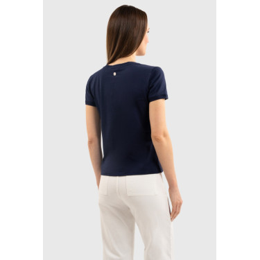Tee-shirt Harcour Hydra manches courtes femme Marine Bleu marine