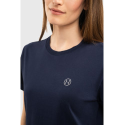 Tee-shirt Harcour Hydra manches courtes femme Marine Bleu marine
