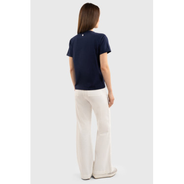 Tee-shirt Harcour Hydra manches courtes femme Marine Bleu marine