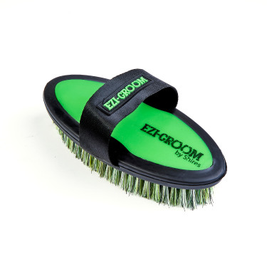 Brosse douce Ezi-Groom Shires 17 cm Citron vert