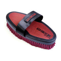 Brosse douce Ezi-Groom Shires 20 cm Bordeaux