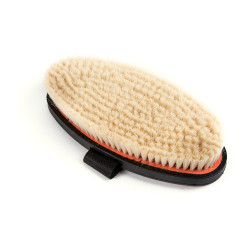 Brosse douce avec poils de chèvre Ezi-Groom Shires Orange