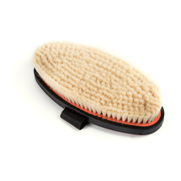 Brosse douce avec poils de chèvre Ezi-Groom Shires Orange