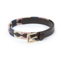 Ceinture Shires Drover Skinny Polo Marine / rose / naturel Bleu