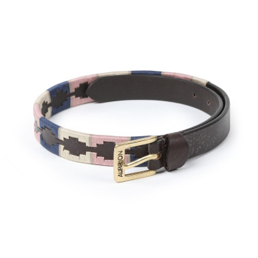 Ceinture Shires Drover Skinny Polo Marine / rose / naturel Bleu