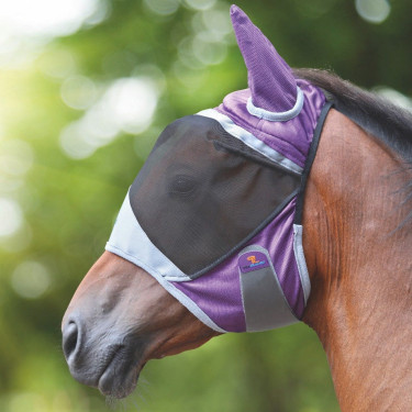 Masque anti-mouches Shires FlyGuard Pro Deluxe avec oreilles Masque anti-mouches Shires FlyGuard Pro Deluxe avec oreilles