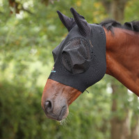 Masque anti-mouches extensible Shires FlyGuard Pro avec oreilles Masque anti-mouches extensible Shires FlyGuard Pro avec oreilles