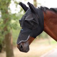 Masque anti-mouches extensible Shires FlyGuard Pro avec oreilles et nez Masque anti-mouches extensible Shires FlyGuard Pro avec oreilles et nez