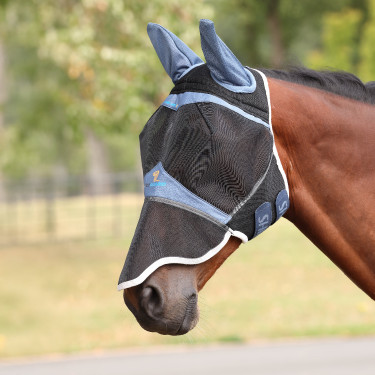 Masque anti-mouches Shires FlyGuard Pro Air Motion avec oreilles et nez