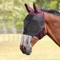 Masque anti-mouches Shires FlyGuard Pro Deluxe avec oreilles, nez et franges Masque anti-mouches Shires FlyGuard Pro Deluxe avec oreilles, nez et franges