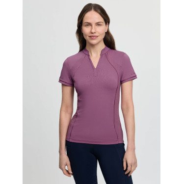 Base Layer LeMieux en tissu mesh Lisa femme manches courtes Mallow Violet