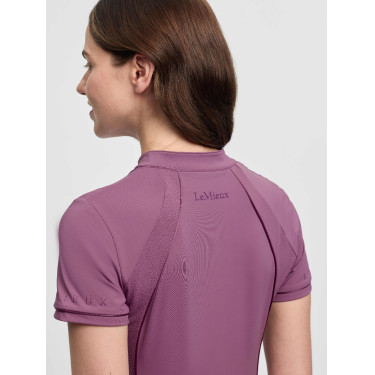Base Layer LeMieux en tissu mesh Lisa femme manches courtes Mallow Violet
