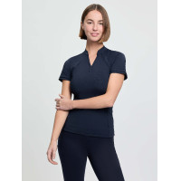 Base Layer LeMieux en tissu mesh Lisa femme manches courtes Marine Bleu marine